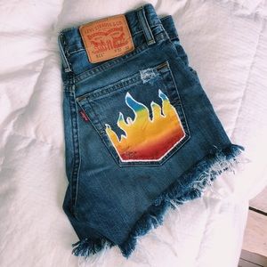 🔥 flame Levi shorts 🔥